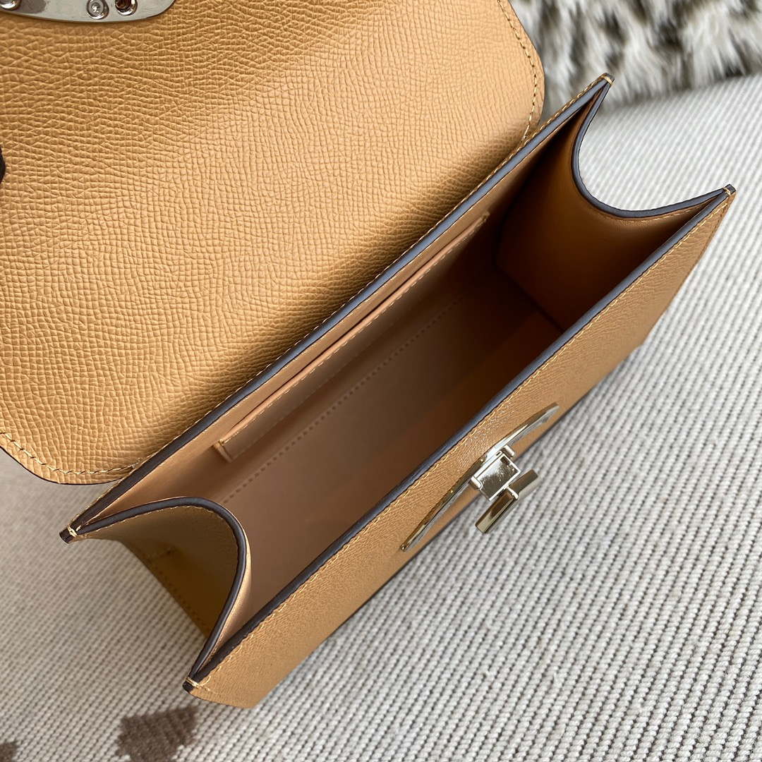 Moynat MC8L7V Light Brown Poudre Gabrielle BB Silver Hardware Mt1005