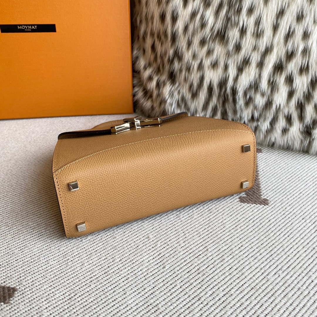 Moynat MC8L7V Light Brown Poudre Gabrielle BB Silver Hardware Mt1005