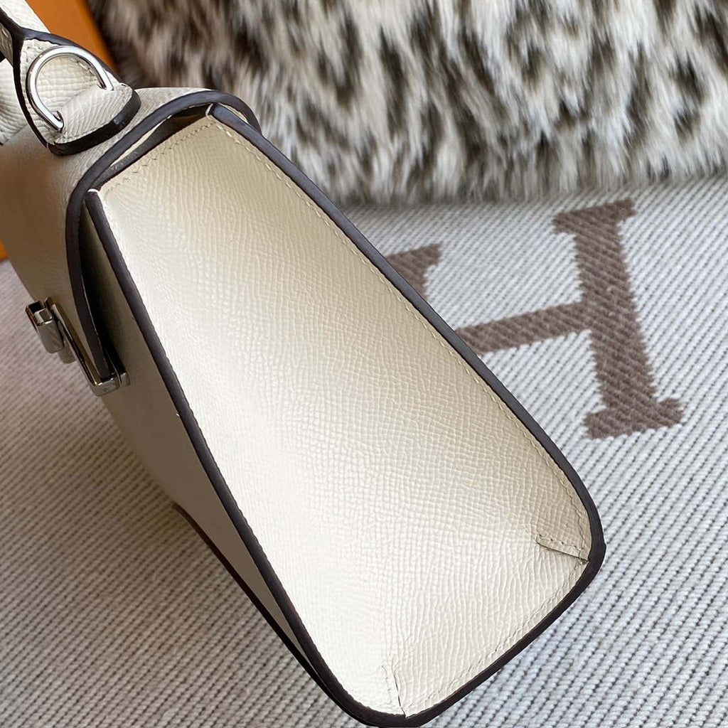 Moynat MC8L7V White Poudre Gabrielle BB Silver Hardware Mt1001