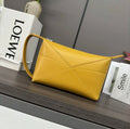 Loewe 052403 Shiny Calf Leather Toiletry Bag from Puzzle Fold Yellow
