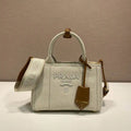 Prada 1BA038 Jardini¨¨re cotton canvas mini handbag beige