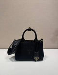 Prada 1BA038 Jardini¨¨re cotton canvas mini handbag black