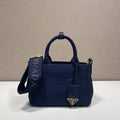 Prada 1BA038 Jardini¨¨re cotton canvas mini handbag navy