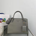 Prada 1BA155 Monochrome medium Saffiano bag Slate Gray - Default Title - View 1