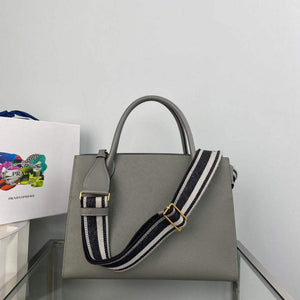 Prada 1BA155 Monochrome medium Saffiano bag Slate Gray - Default Title - View 2