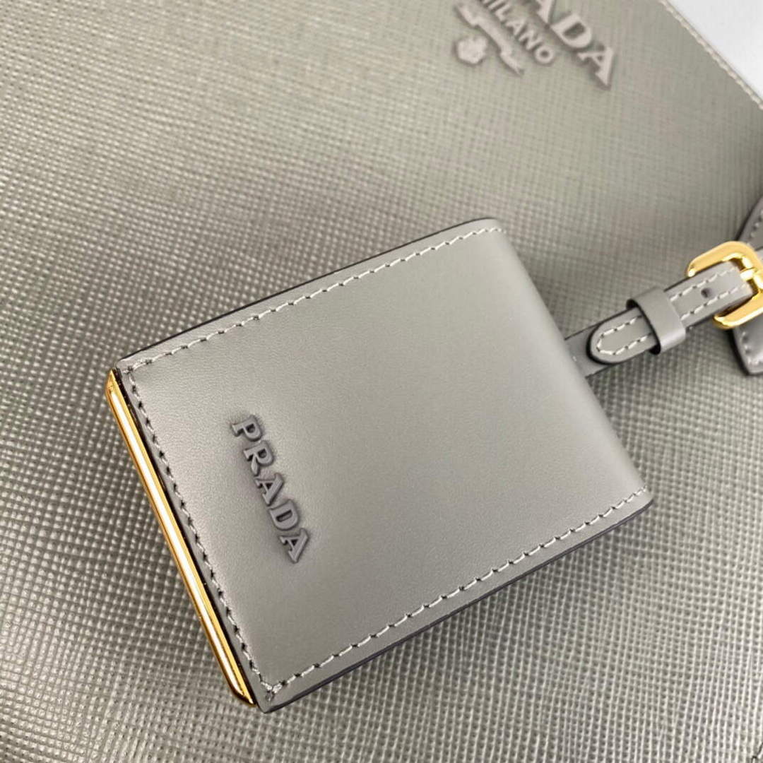 Prada 1BA155 Monochrome medium Saffiano bag Slate Gray
