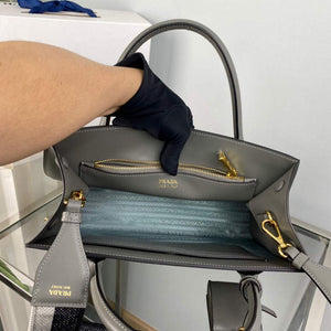 Prada 1BA155 Monochrome medium Saffiano bag Slate Gray - Default Title - View 8