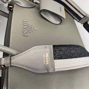Prada 1BA155 Monochrome medium Saffiano bag Slate Gray - Default Title - View 9