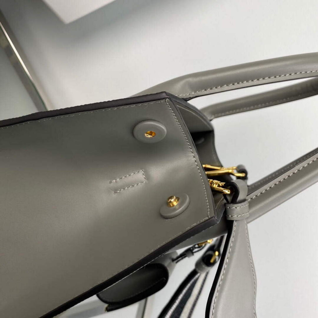 Prada 1BA156 Small Saffiano Leather Prada Monochrome Bag Slate Gray