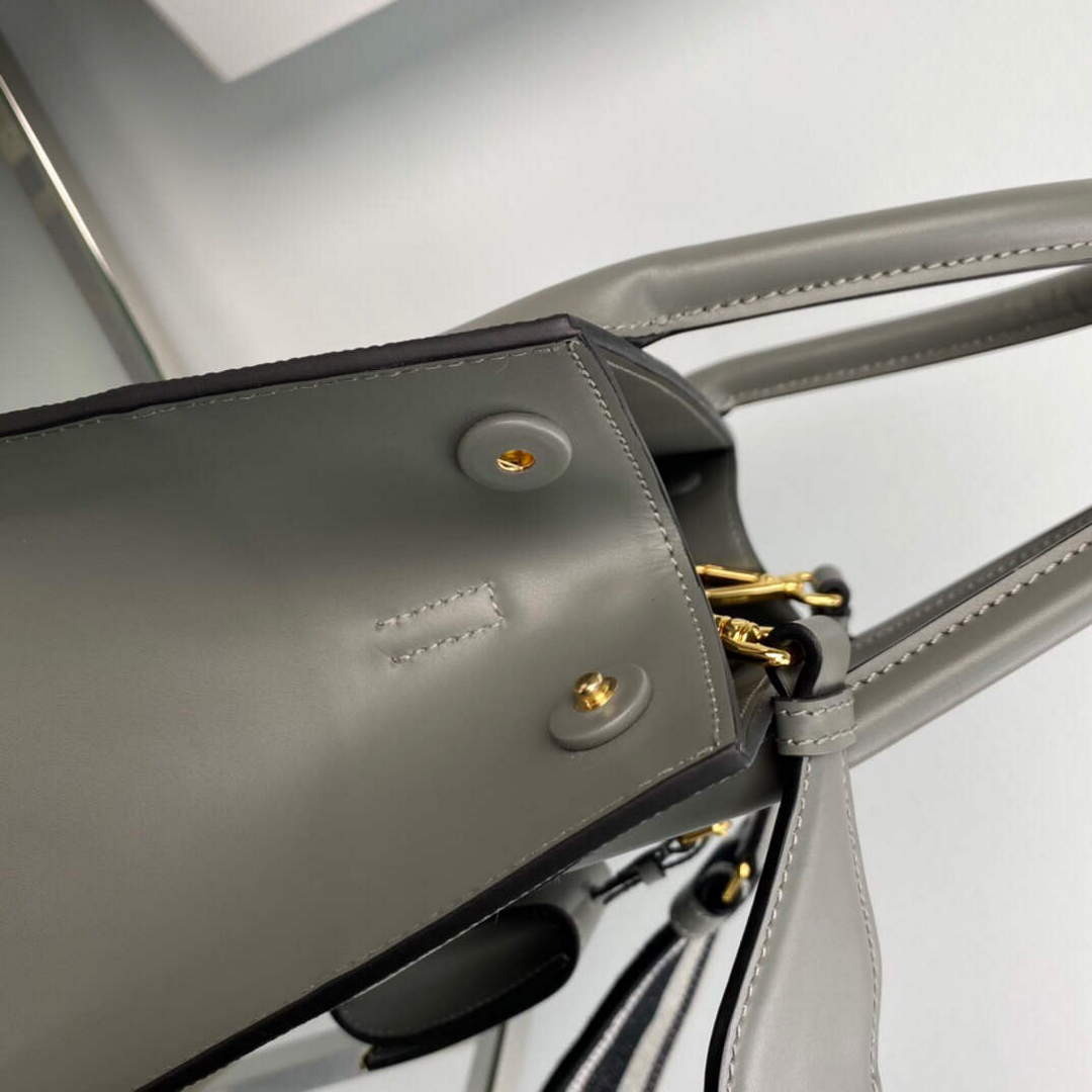 Prada 1BA156 Small Saffiano Leather Prada Monochrome Bag Slate Gray - Default Title - View 7