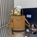 Prada 1BA217 Panier small Saffiano leather bag brown