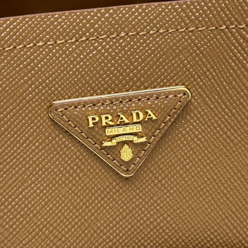 Prada 1BA217 Panier small Saffiano leather bag brown