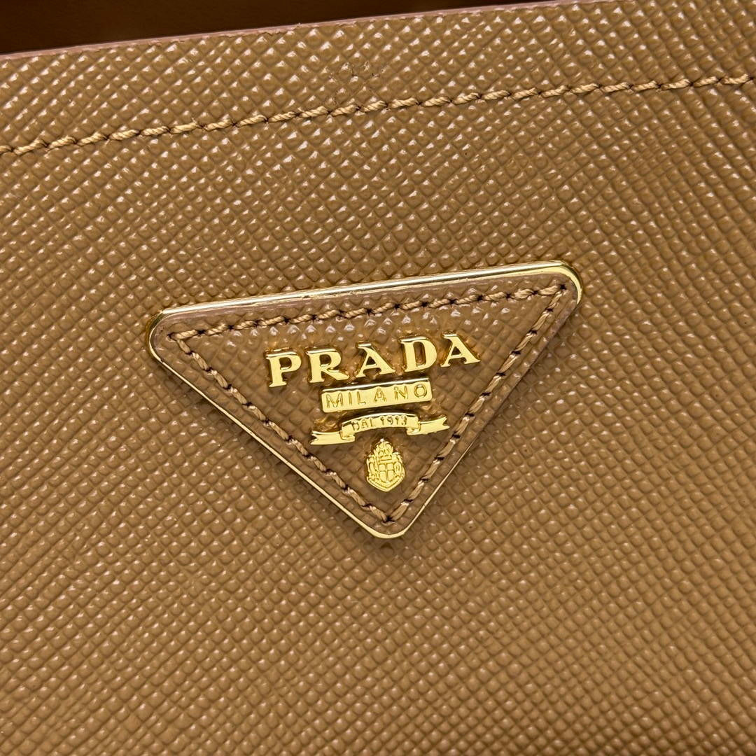Prada 1BA217 Panier small Saffiano leather bag brown