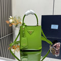 Prada 1BA217 Panier small Saffiano leather bag green