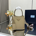 Prada 1BA217 Panier small Saffiano leather bag apricot