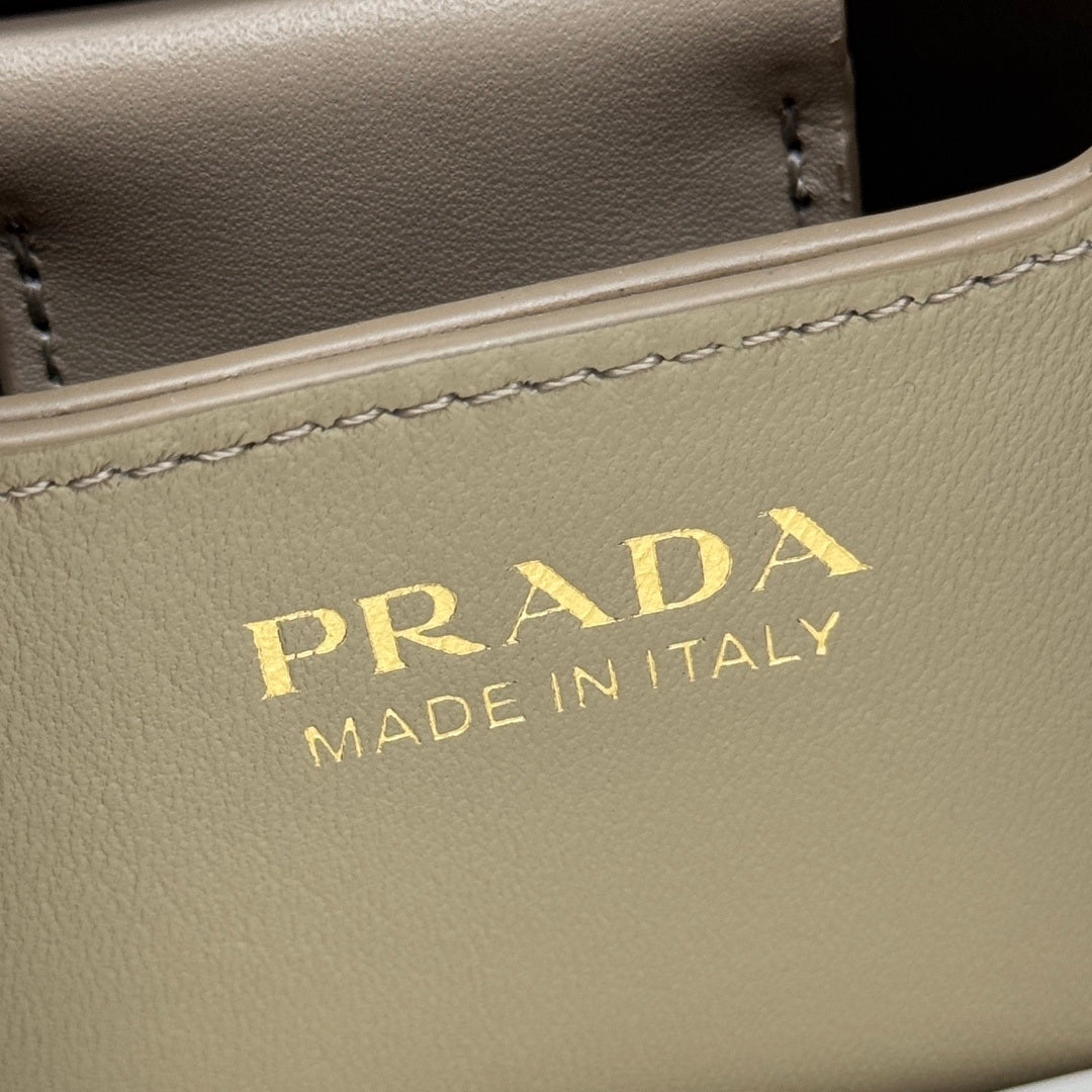 Prada 1BA217 Panier small Saffiano leather bag apricot