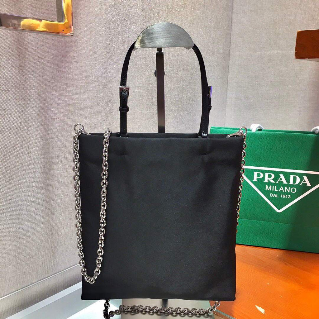 Prada 1BA252 Nylon Handbag Black