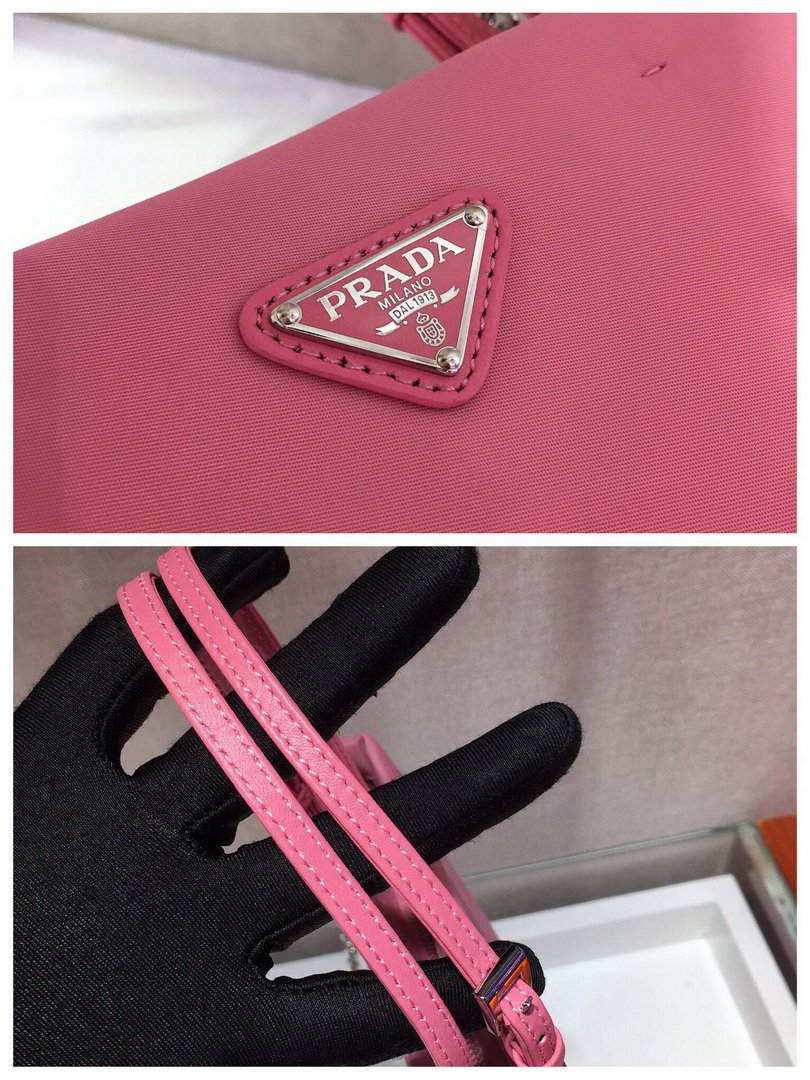 Prada 1BA252 Nylon Handbag Pink