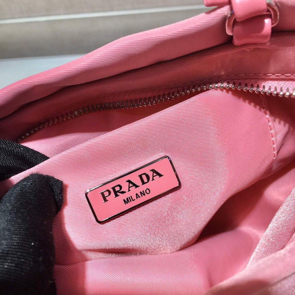 Prada 1BA252 Nylon Handbag Pink