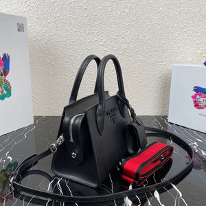 Prada 1BA269 Saffiano Leather Prada Monochrome Bag Black - Default Title - View 3