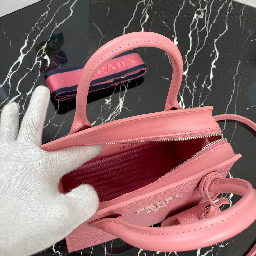 Prada 1BA269 Saffiano Leather Prada Monochrome Bag Pink