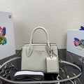 Prada 1BA269 Saffiano Leather Prada Monochrome Bag White - Default Title - View 1