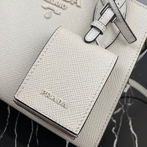 Prada 1BA269 Saffiano Leather Prada Monochrome Bag White - Default Title - View 7