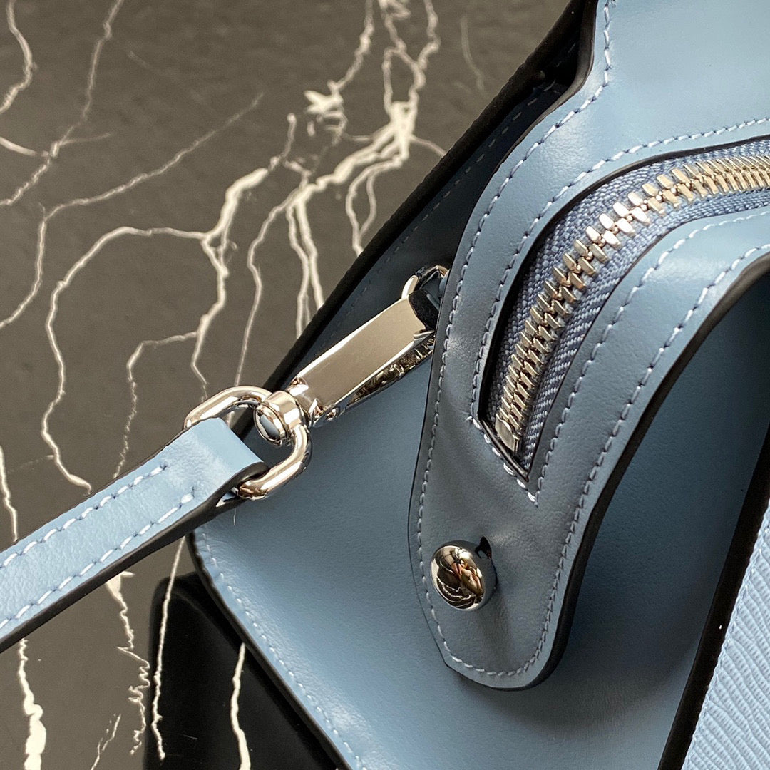 Prada 1BA269 Saffiano Leather Prada Monochrome Bag Blue - Default Title - View 6
