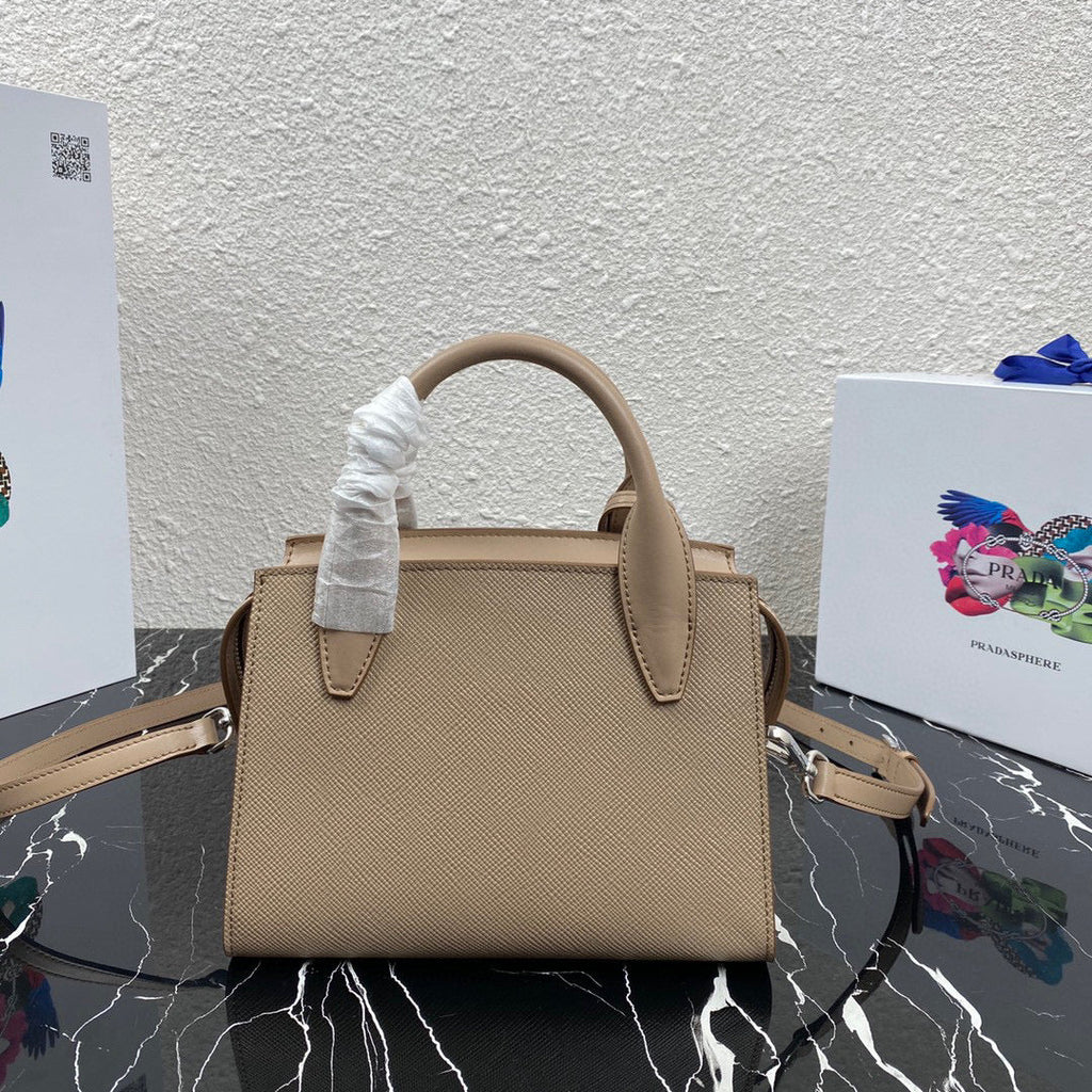 Prada 1BA269 Small Prada Kristen Saffiano bag Gray