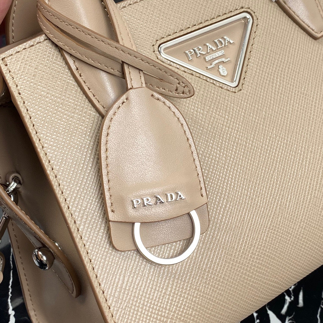 Prada 1BA269 Small Prada Kristen Saffiano bag Gray - Default Title - View 7