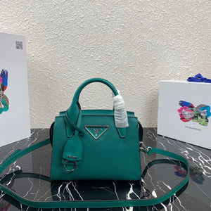 Prada 1BA269 Small Prada Kristen Saffiano bag Green - Default Title - View 1