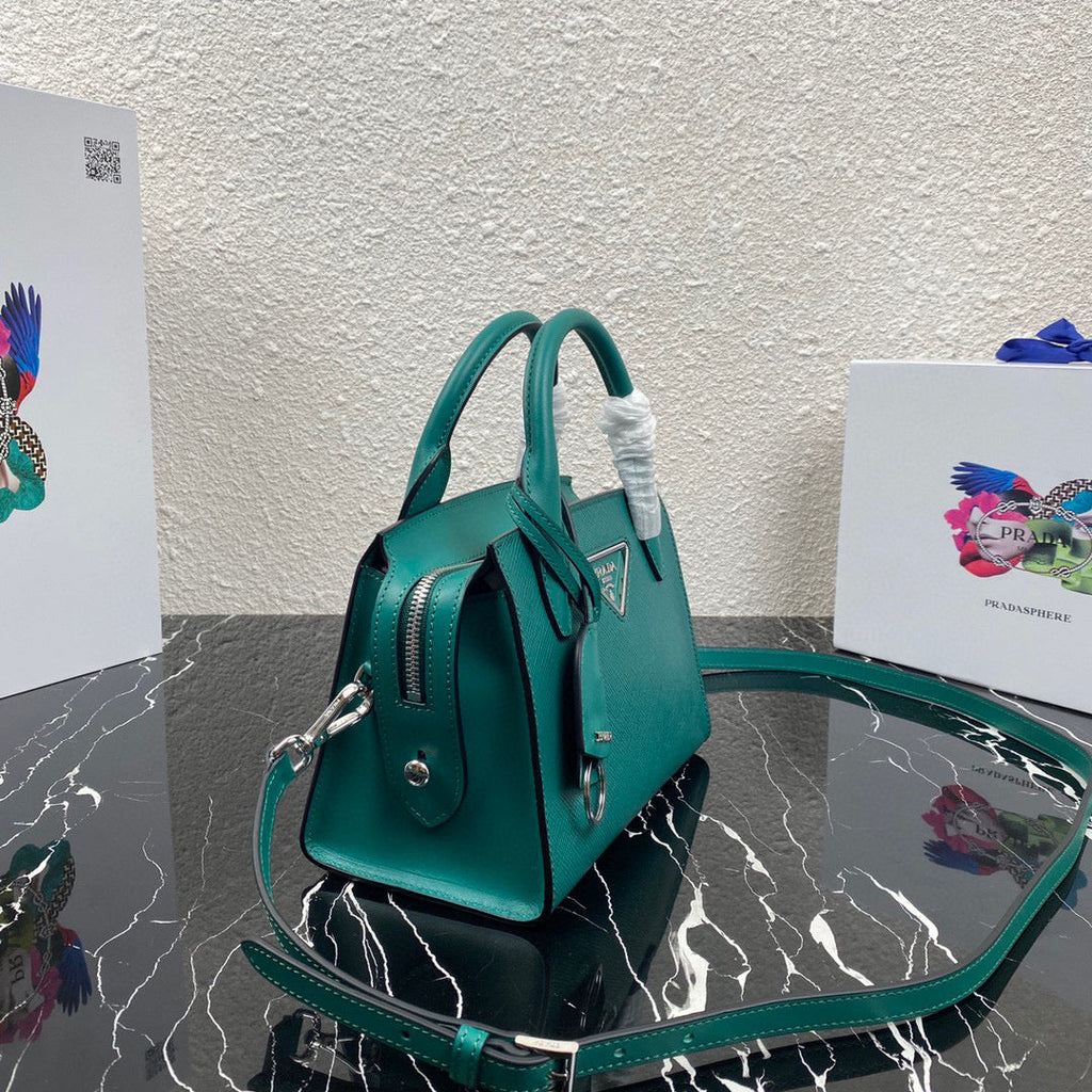 Prada 1BA269 Small Prada Kristen Saffiano bag Green