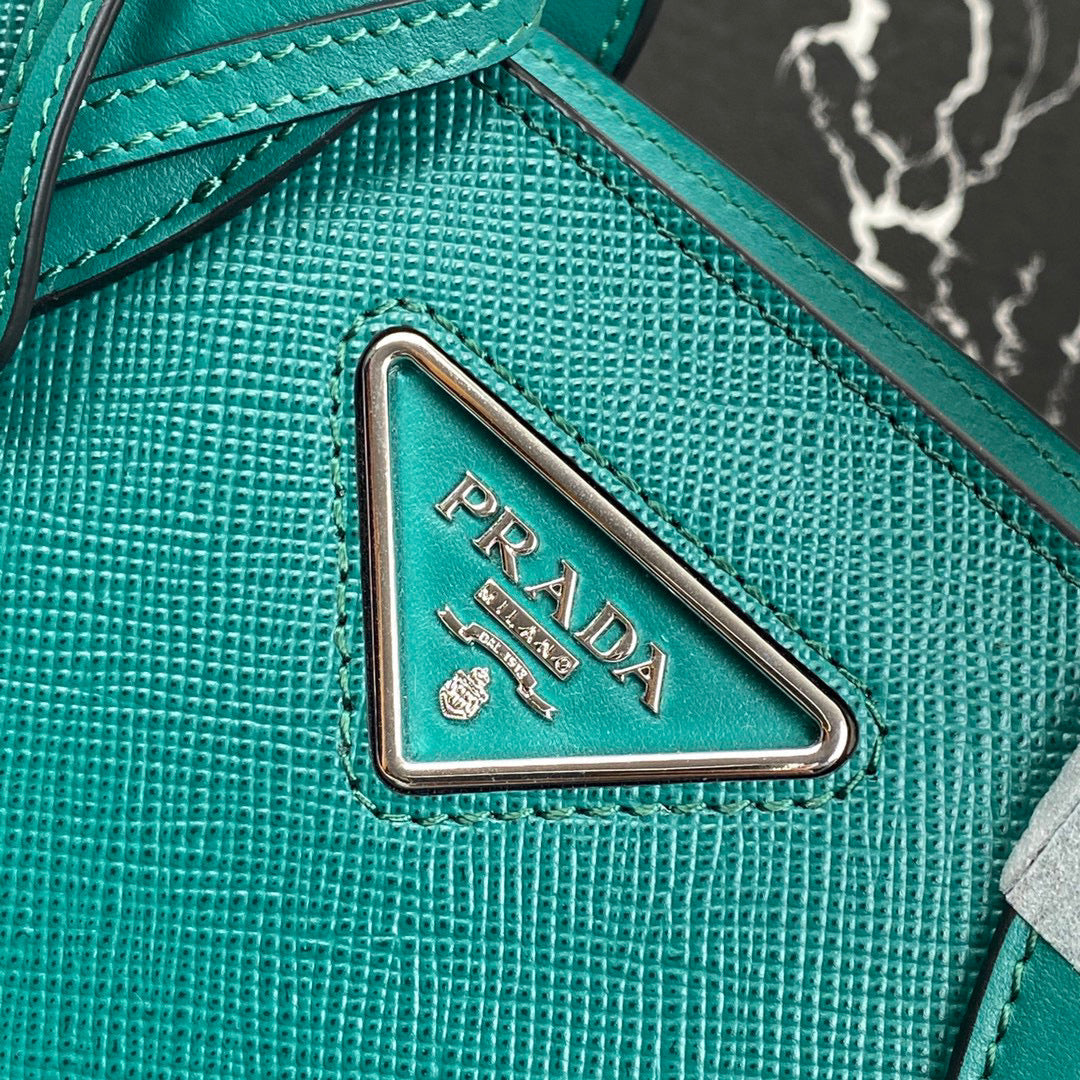 Prada 1BA269 Small Prada Kristen Saffiano bag Green