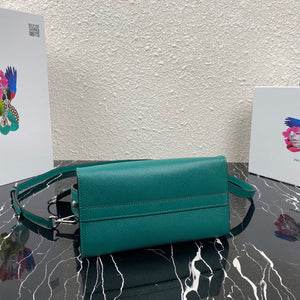 Prada 1BA269 Small Prada Kristen Saffiano bag Green - Default Title - View 5