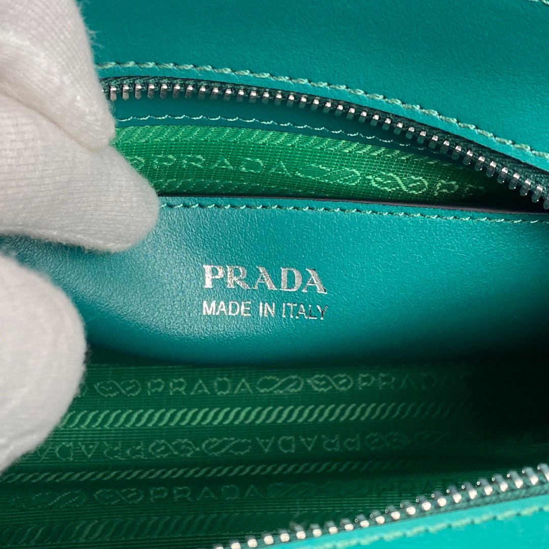 Prada 1BA269 Small Prada Kristen Saffiano bag Green - Default Title - View 9
