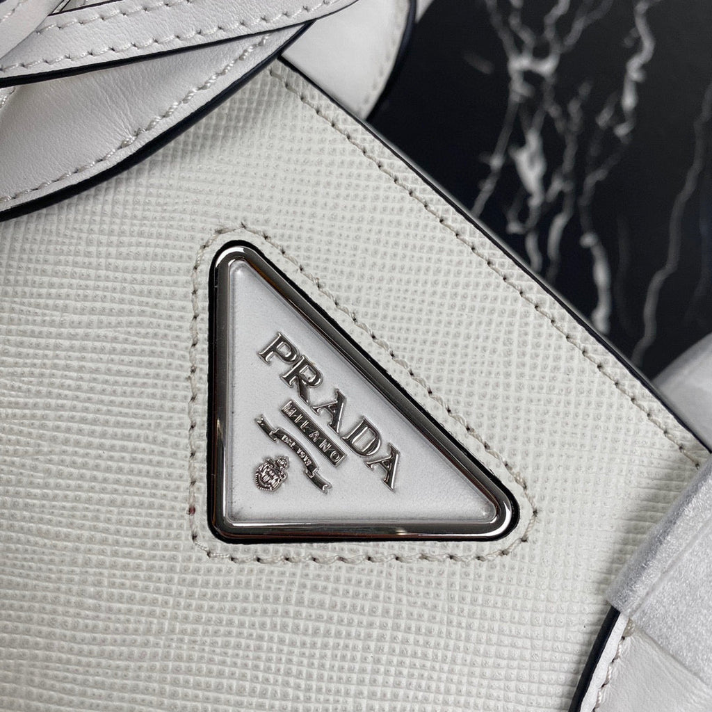 Prada 1BA269 Small Prada Kristen Saffiano bag White