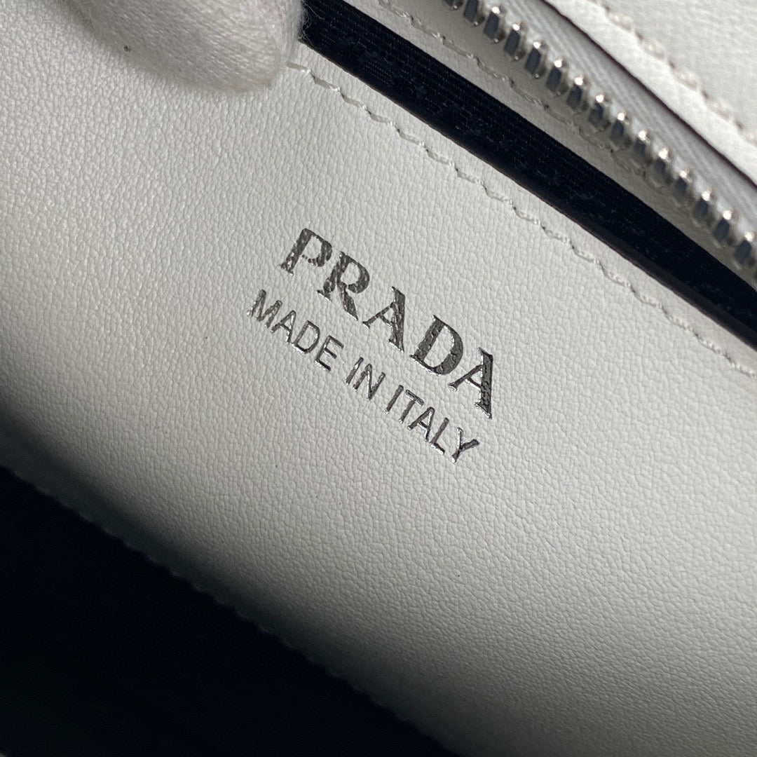 Prada 1BA269 Small Prada Kristen Saffiano bag White