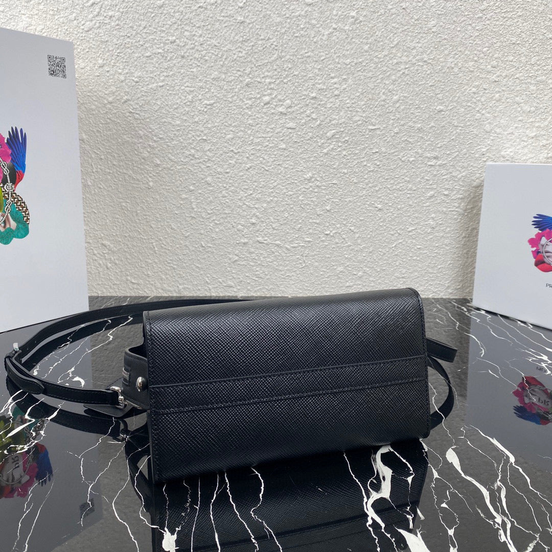 Prada 1BA269 Small Prada Kristen Saffiano bag Black - Default Title - View 5