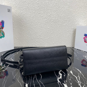 Prada 1BA269 Small Prada Kristen Saffiano bag Black - Default Title - View 5