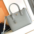 Prada 1BA274 Large Prada Galleria Saffiano leather bag Gray - Default Title - View 1
