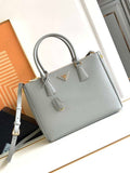 Prada 1BA274 Large Prada Galleria Saffiano leather bag Gray