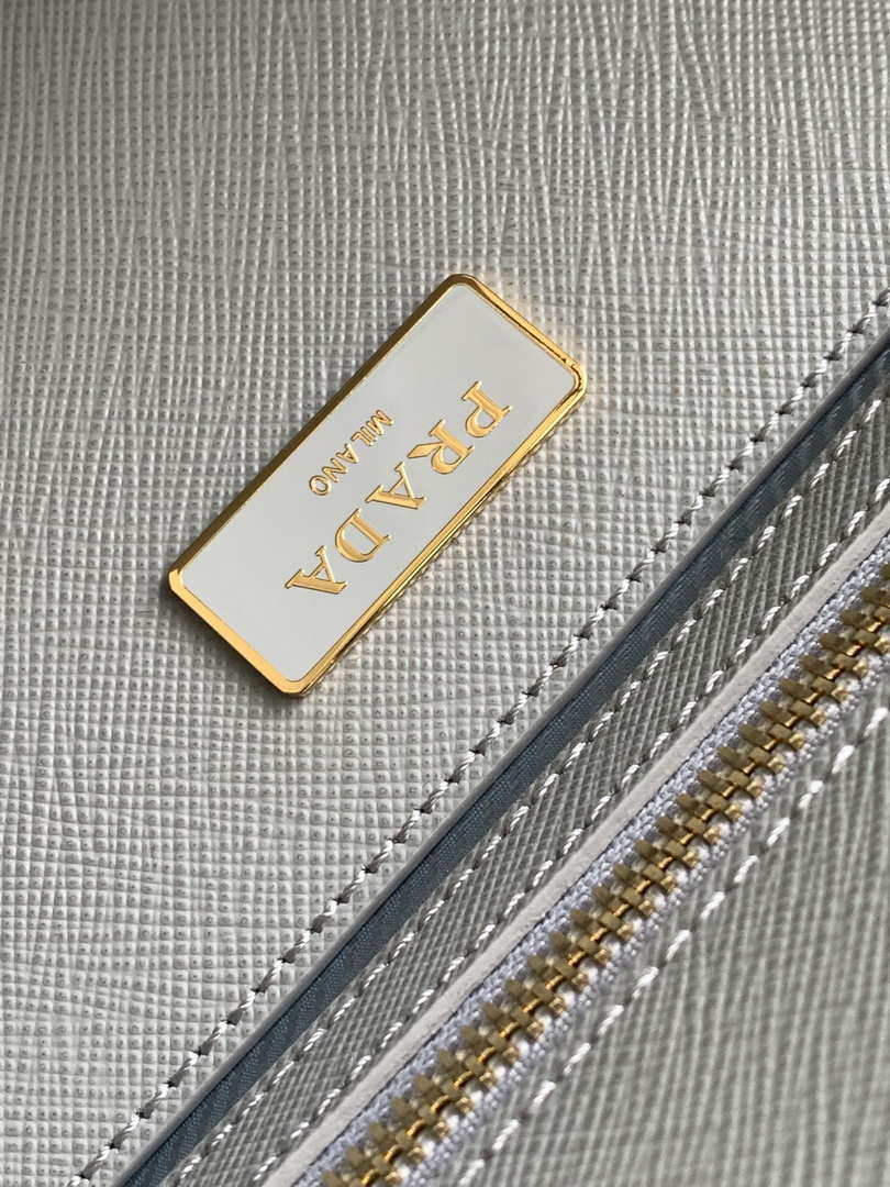Prada 1BA274 Large Prada Galleria Saffiano leather bag Gray - Default Title - View 9