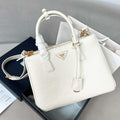 Prada 1BA274 Large Prada Smooth leather bag White