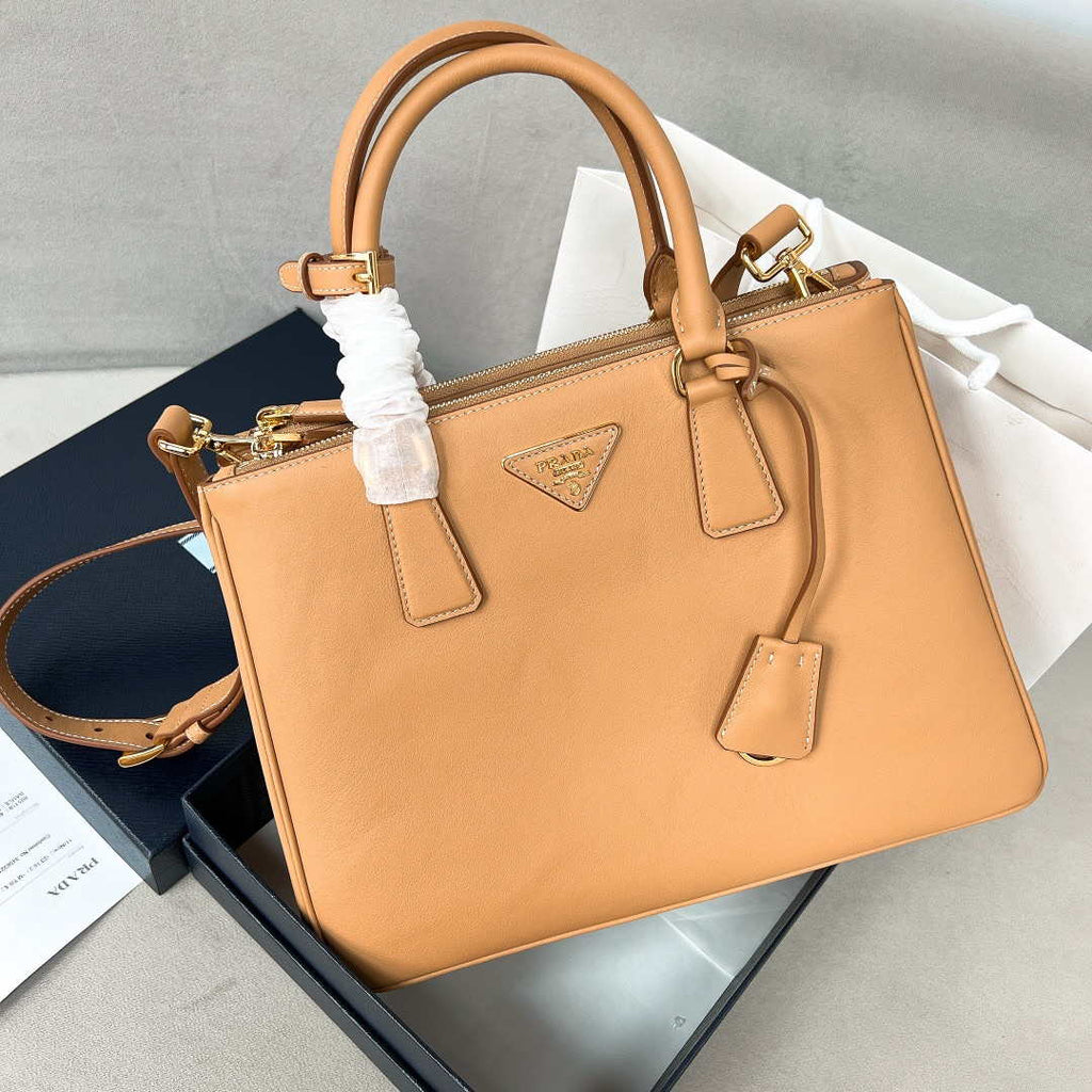 Prada 1BA274 Large Prada Smooth leather bag Apricot