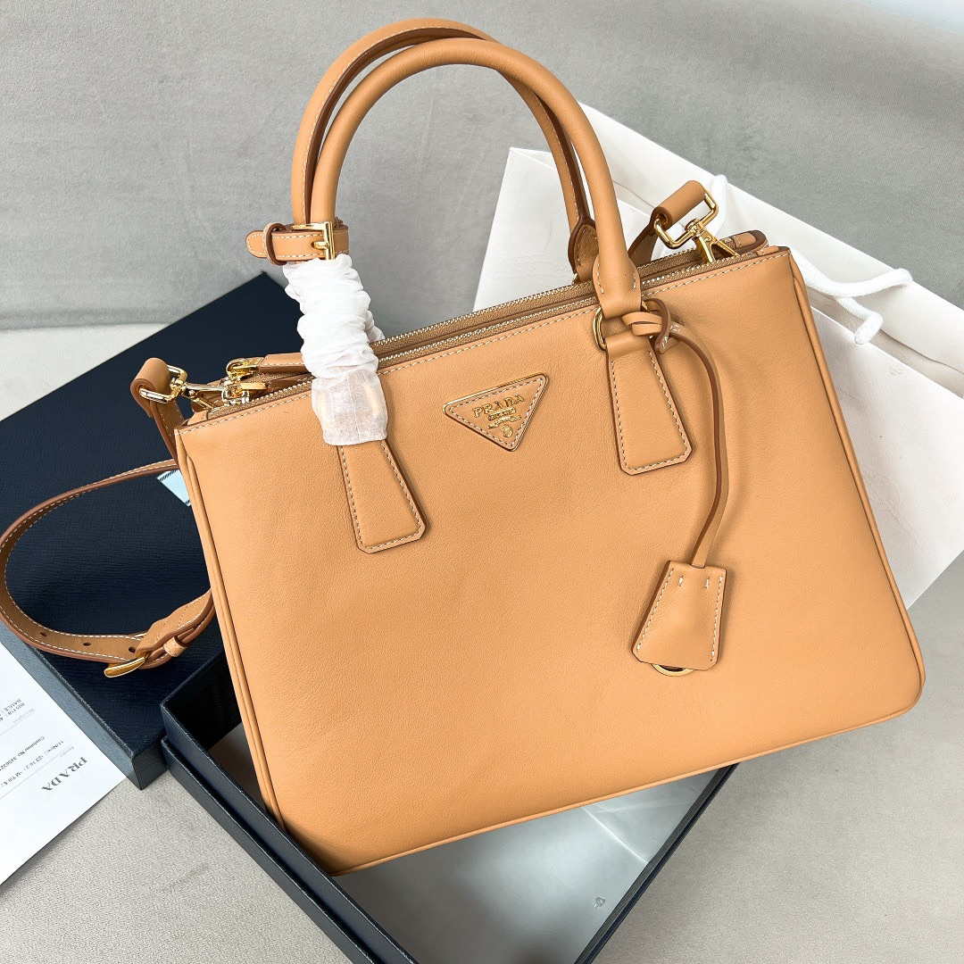 Prada 1BA274 Large Prada Smooth leather bag Apricot