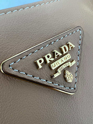 Prada 1BA274 Large Prada Smooth leather bag Apricot - Default Title - View 6