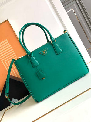 Prada 1BA274 Large Prada Galleria Saffiano leather bag Green - Default Title - View 1