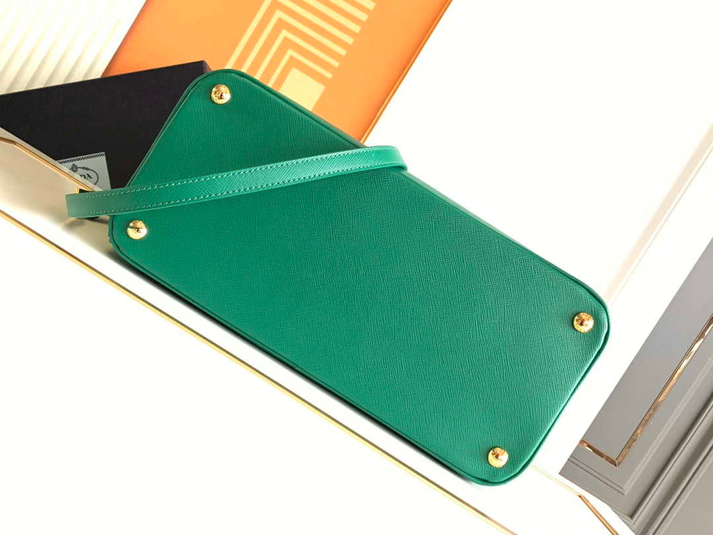 Prada 1BA274 Large Prada Galleria Saffiano leather bag Green