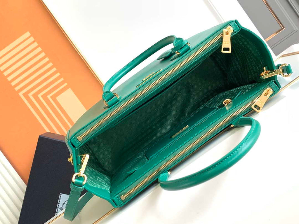 Prada 1BA274 Large Prada Galleria Saffiano leather bag Green