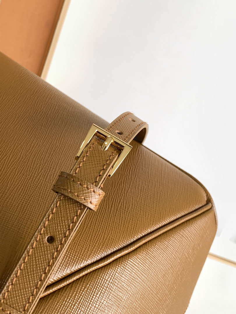 Prada 1BA274 Large Prada Galleria Saffiano leather bag Gold Brown - Default Title - View 6